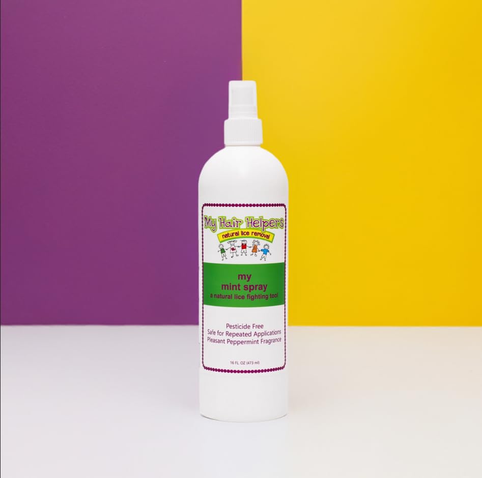 MY HAIR HELPERS Mint Lice Prevention Spray – 2x16oz, 2-Month Supply for 2–3 Kids