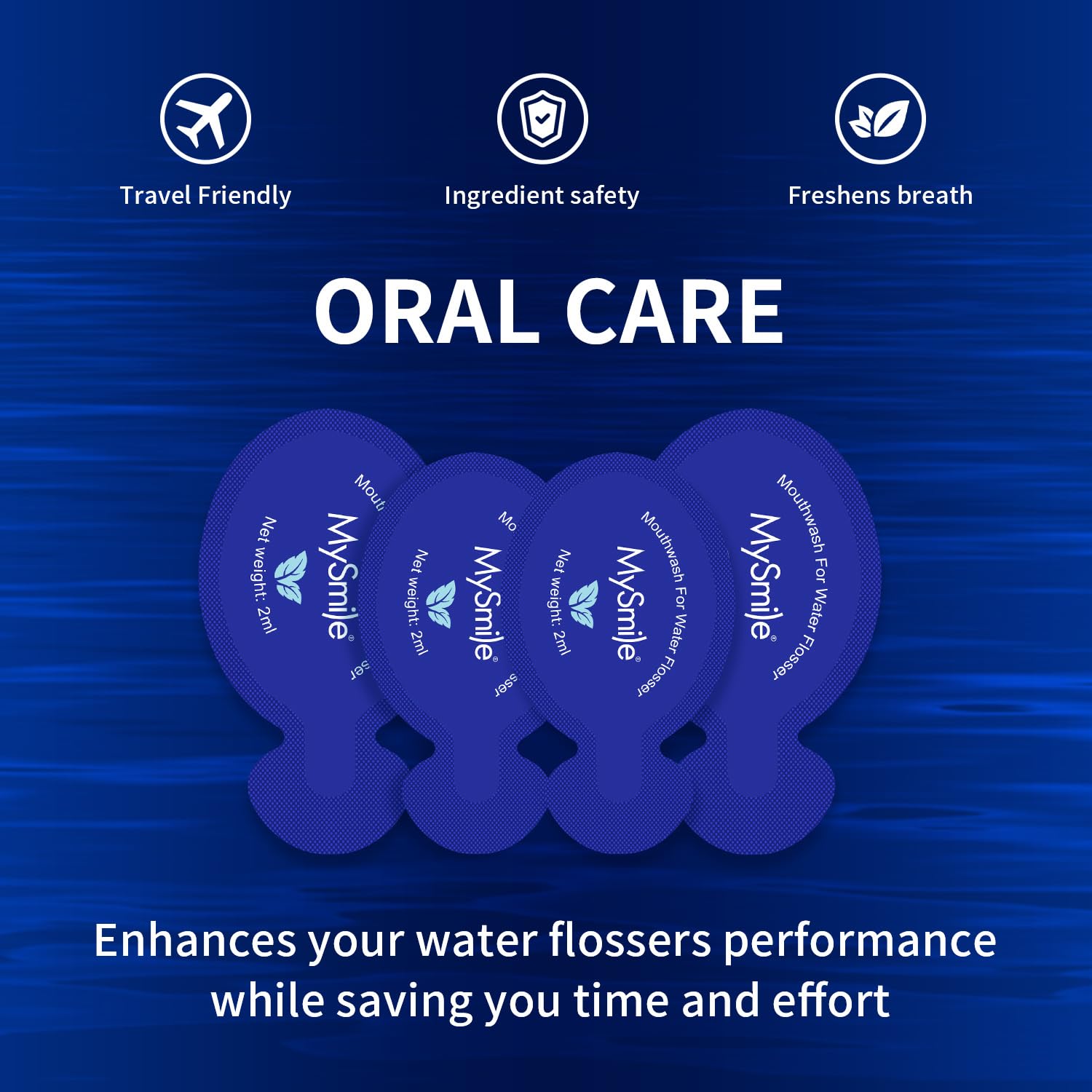 MySmile Water Flosser Mouthwash – Travel Size, 15x Concentrated, Alcohol Free