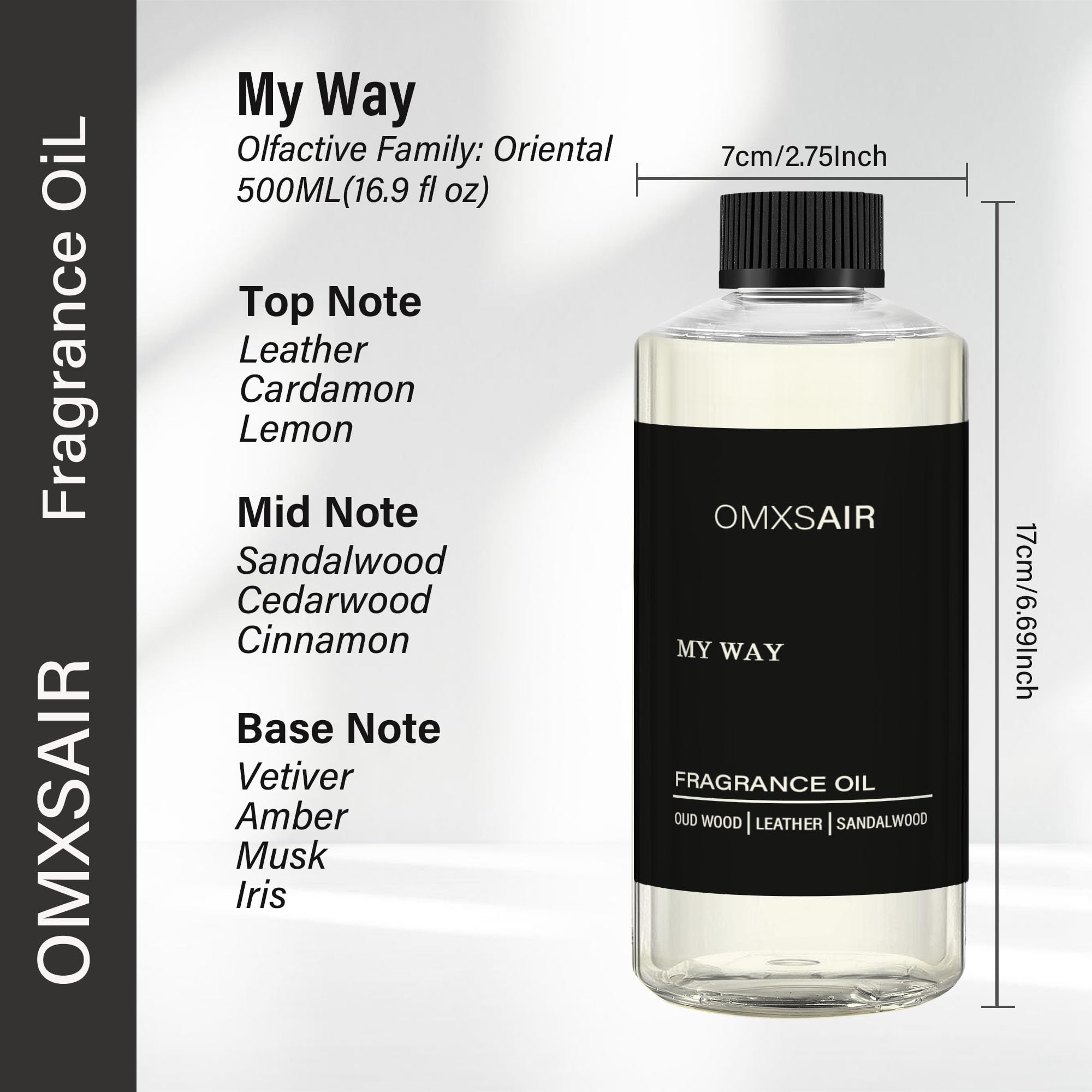 My Way Hotel Diffuser Oil 500ml – Sandalwood, Cedarwood & Iris | Luxury Aromatherapy