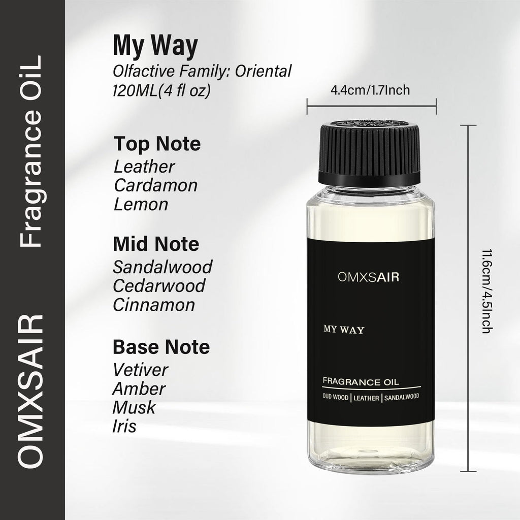 My Way Hotel Diffuser Oil 120ml – Luxury Home Fragrance (Sandalwood, Cedarwood & Iris) | Aromatherapy