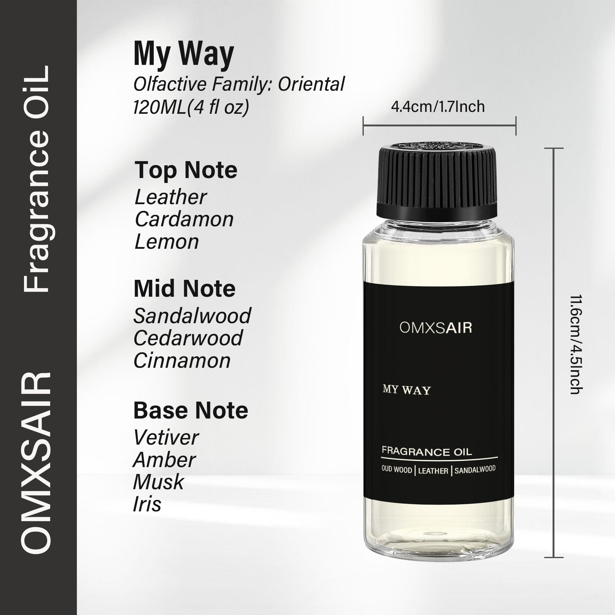 My Way Hotel Diffuser Oil 120ml – Luxury Home Fragrance (Sandalwood, Cedarwood & Iris) | Aromatherapy
