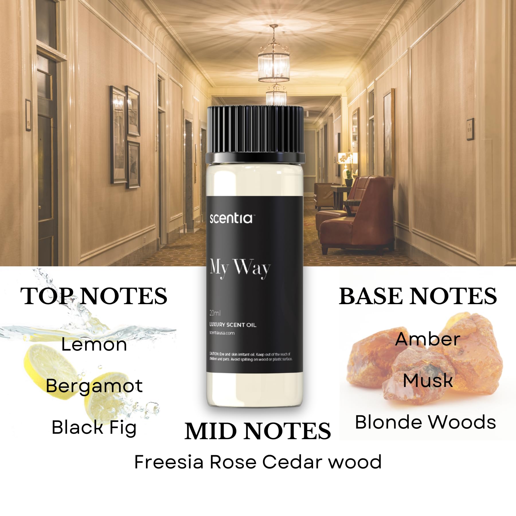 My Way Hotel Diffuser Oil – 5x20ml Gift Set Inspired by Luxury 5-Star Hotels