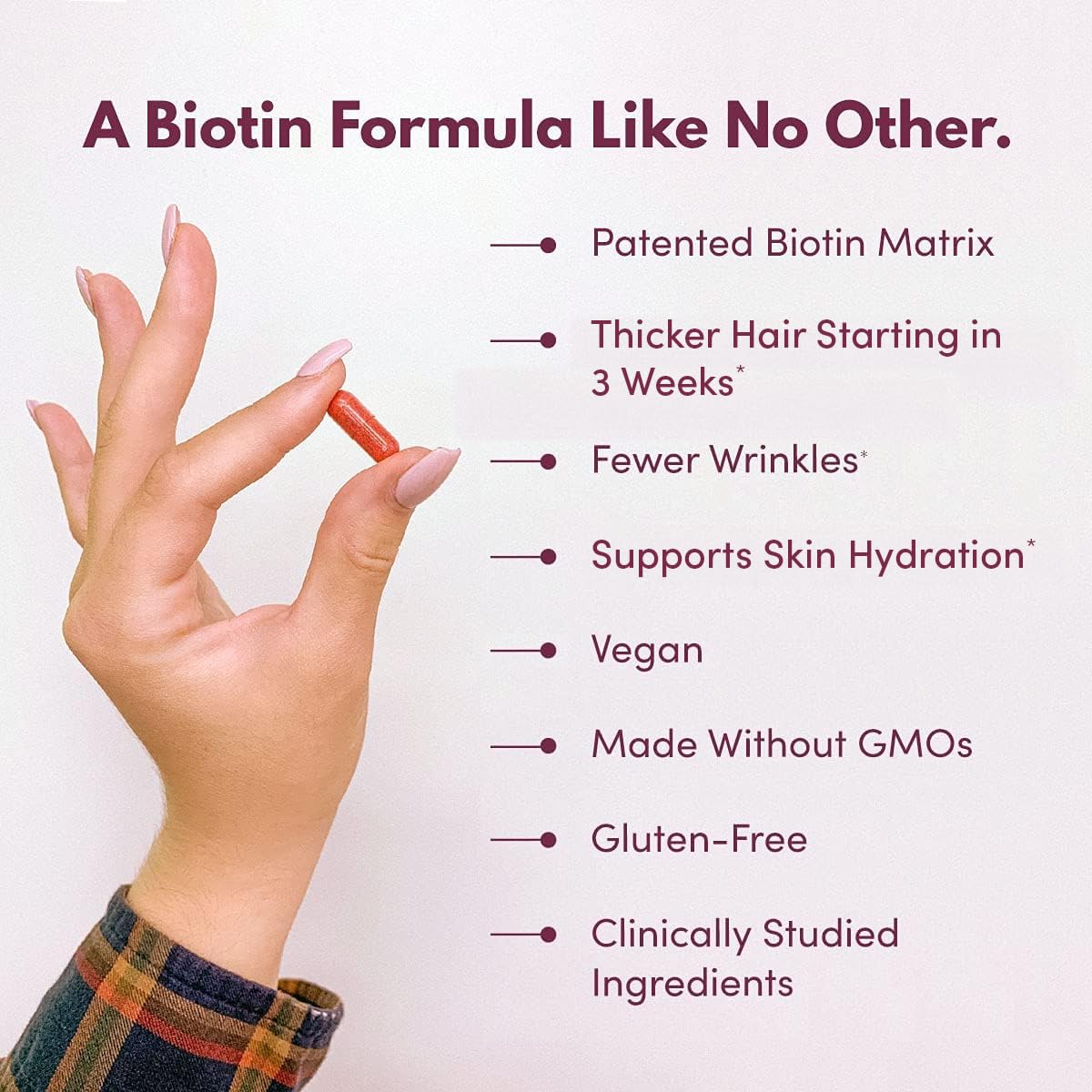 Purity Products MyBiotin ProClinical – Thicker Hair in Weeks, Smoother Skin | 90 Veg Capsules