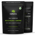 myBrainCo. Nootropic Greens — Premium Organic Brain, Body & Longevity Optimizer (15.9 oz)