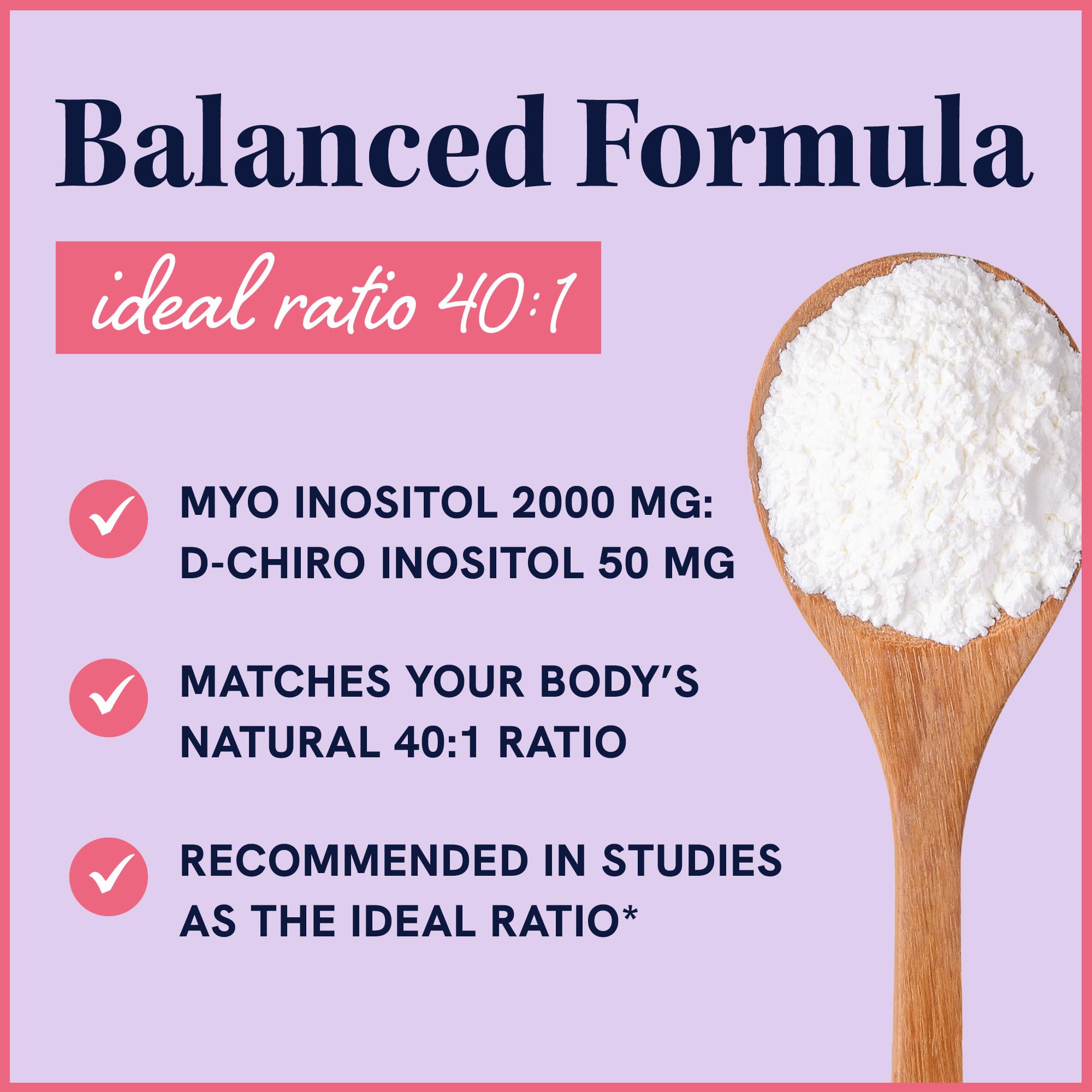 Myo-Inositol & D-Chiro Inositol Powder 40:1 for Women | 60 Servings