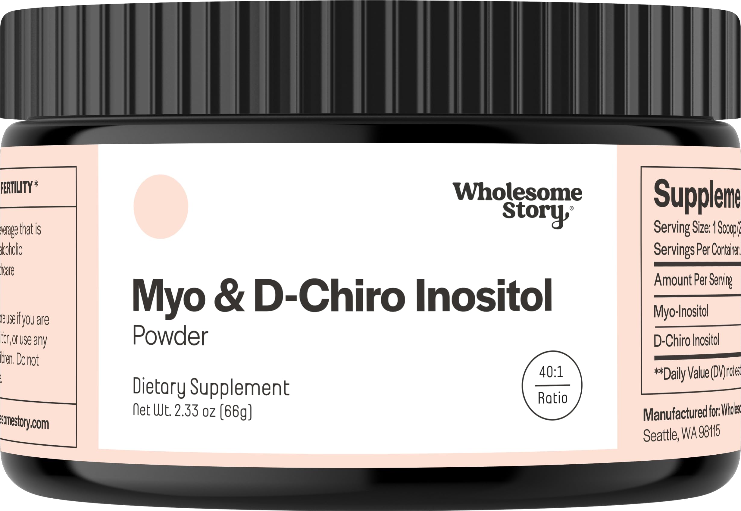 Myo-Inositol & D-Chiro Inositol Powder for Women – 40:1 Ratio, 30 Servings