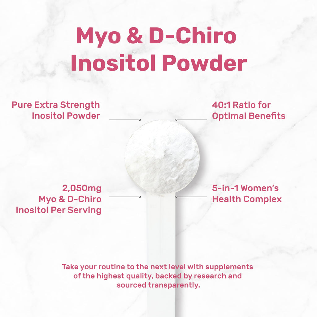 40:1 Myo-Inositol & D-Chiro Inositol for Women – 8oz Non-GMO (109 Servings)