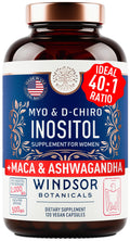 Myo & D-Chiro Inositol 40:1 – 2000 mg Myo-Inositol, Maca & Ashwagandha (120 Veg Caps)