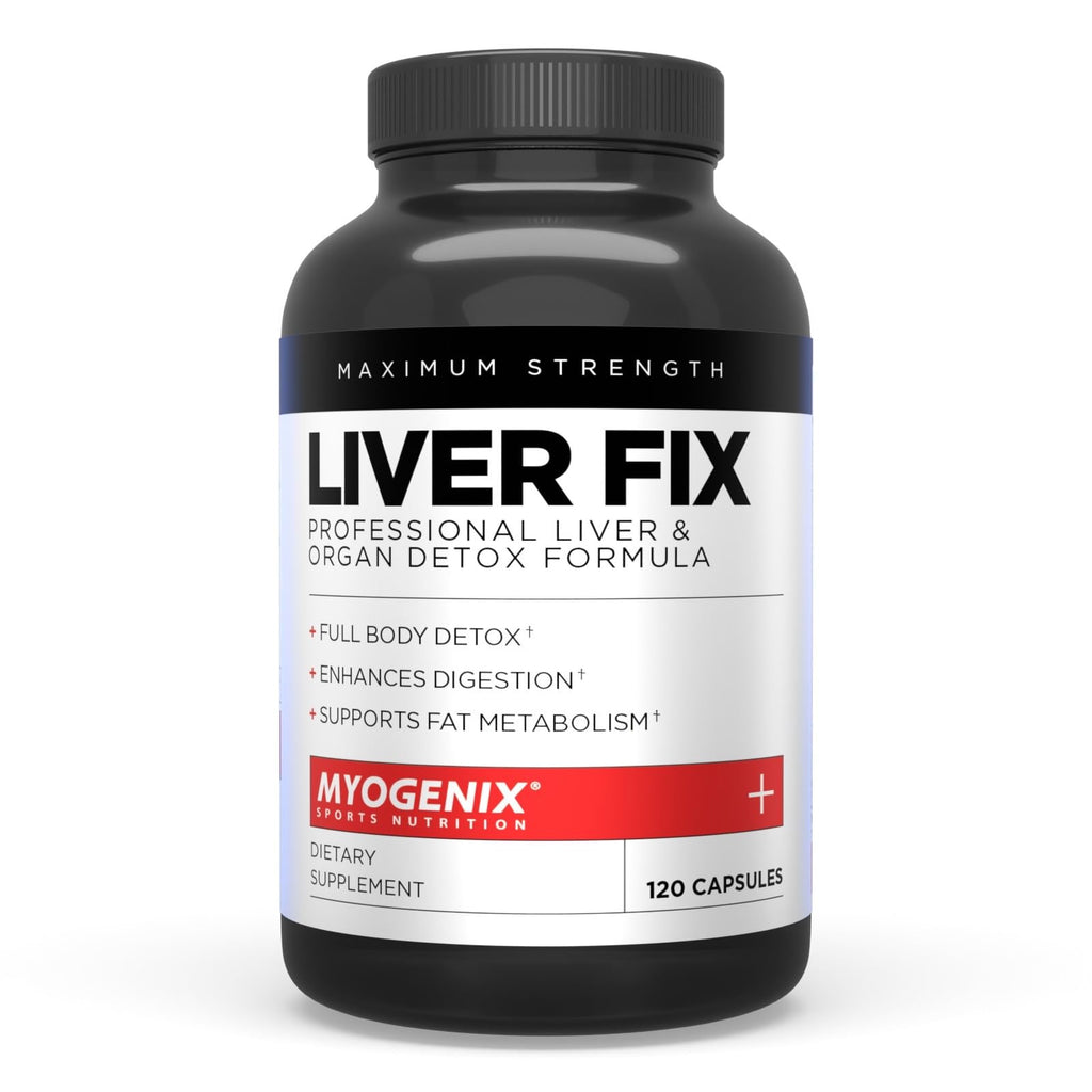 Myogenix Liver Fix – Professional Liver Detox Formula for Digestion & Fat Metabolism | 120 Capsules