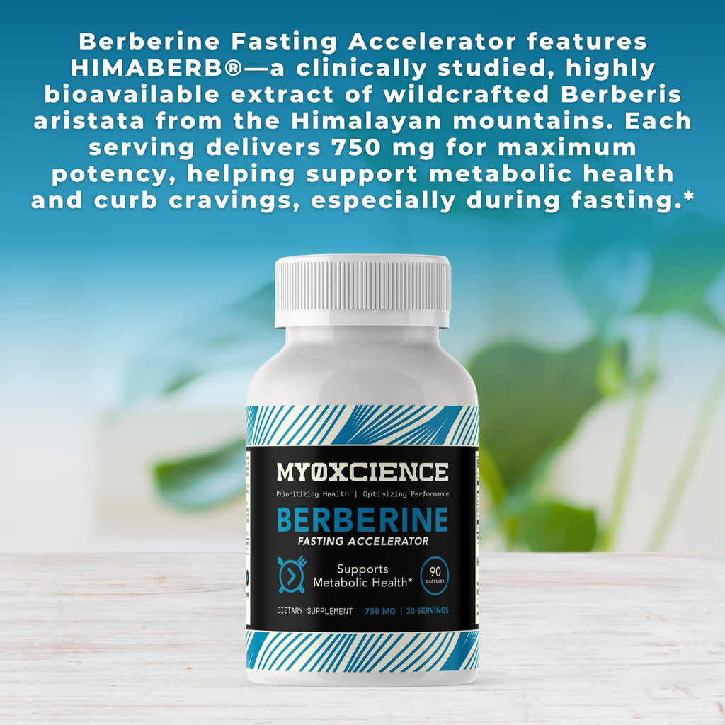 MYOXCIENCE Berberine Fasting Accelerator | Himaberb Berberine HCl + ALA & Biotin - 90 Capsules