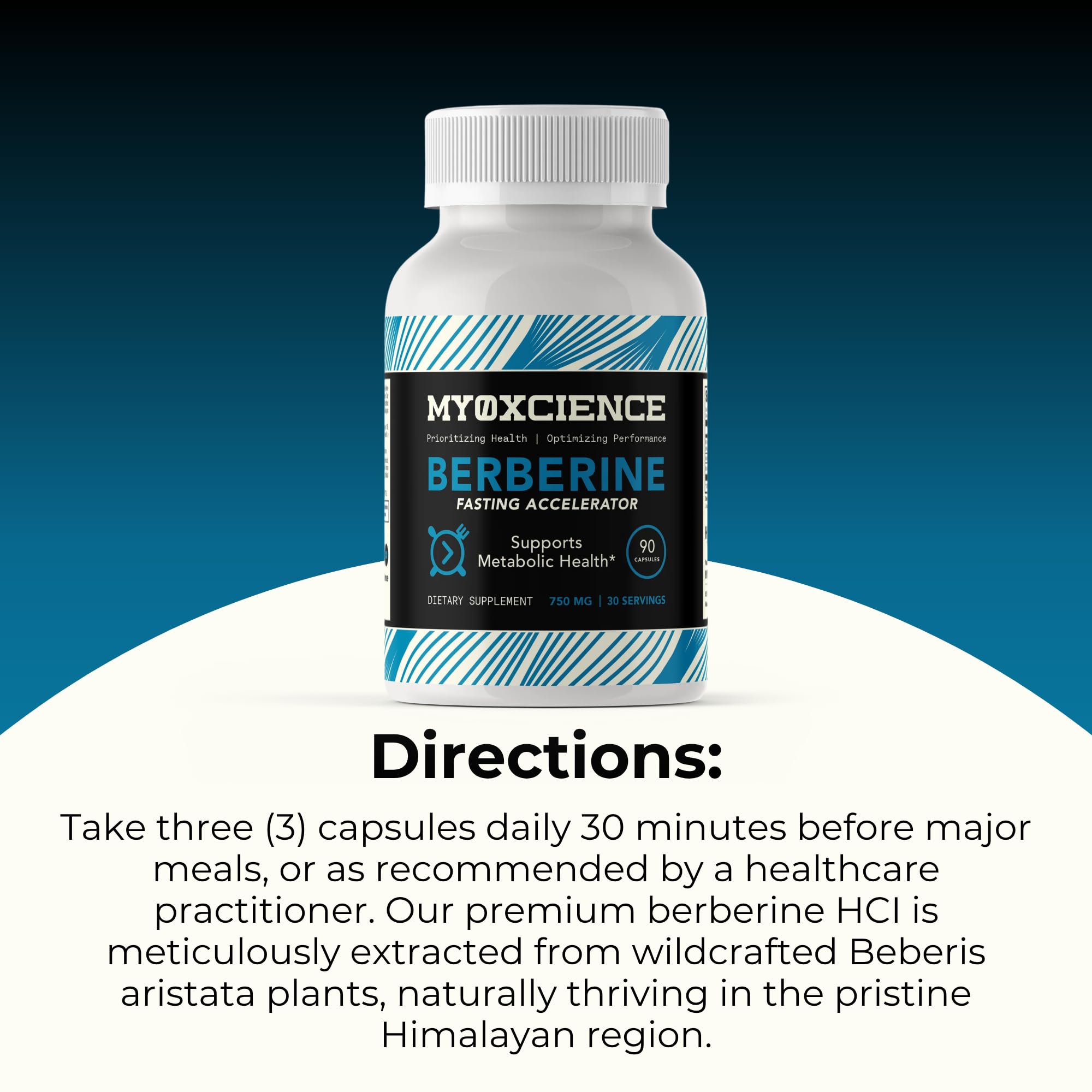 MYOXCIENCE Berberine Fasting Accelerator | Himaberb Berberine HCl + ALA & Biotin - 90 Capsules
