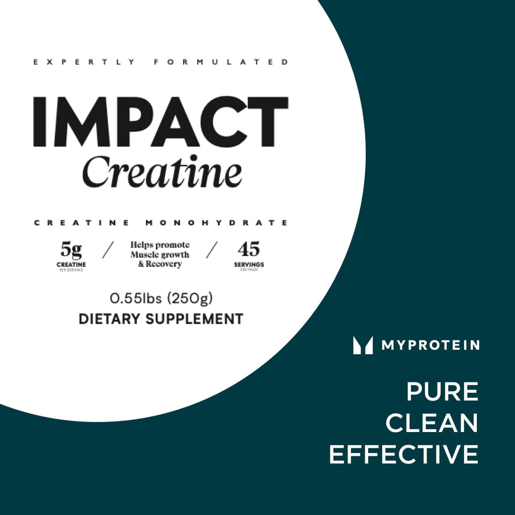 Myprotein Creatine Monohydrate Powder – 100 Servings (1.1 lbs), Pure Unflavored, Pre/Post Workout