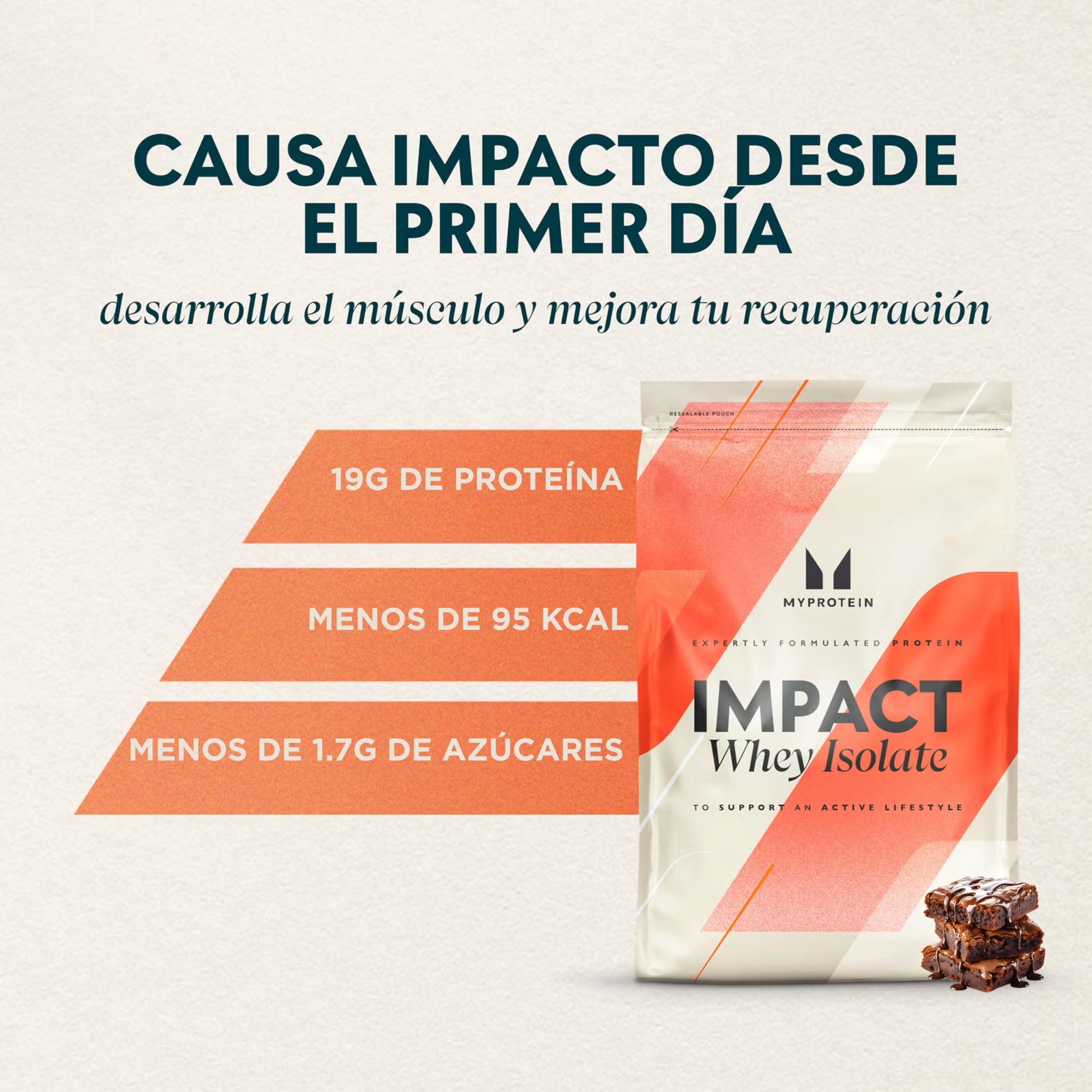 Myprotein Impact Whey Isolate – Chocolate Brownie, 5.5 lb | High-Protein Whey Isolate Powder