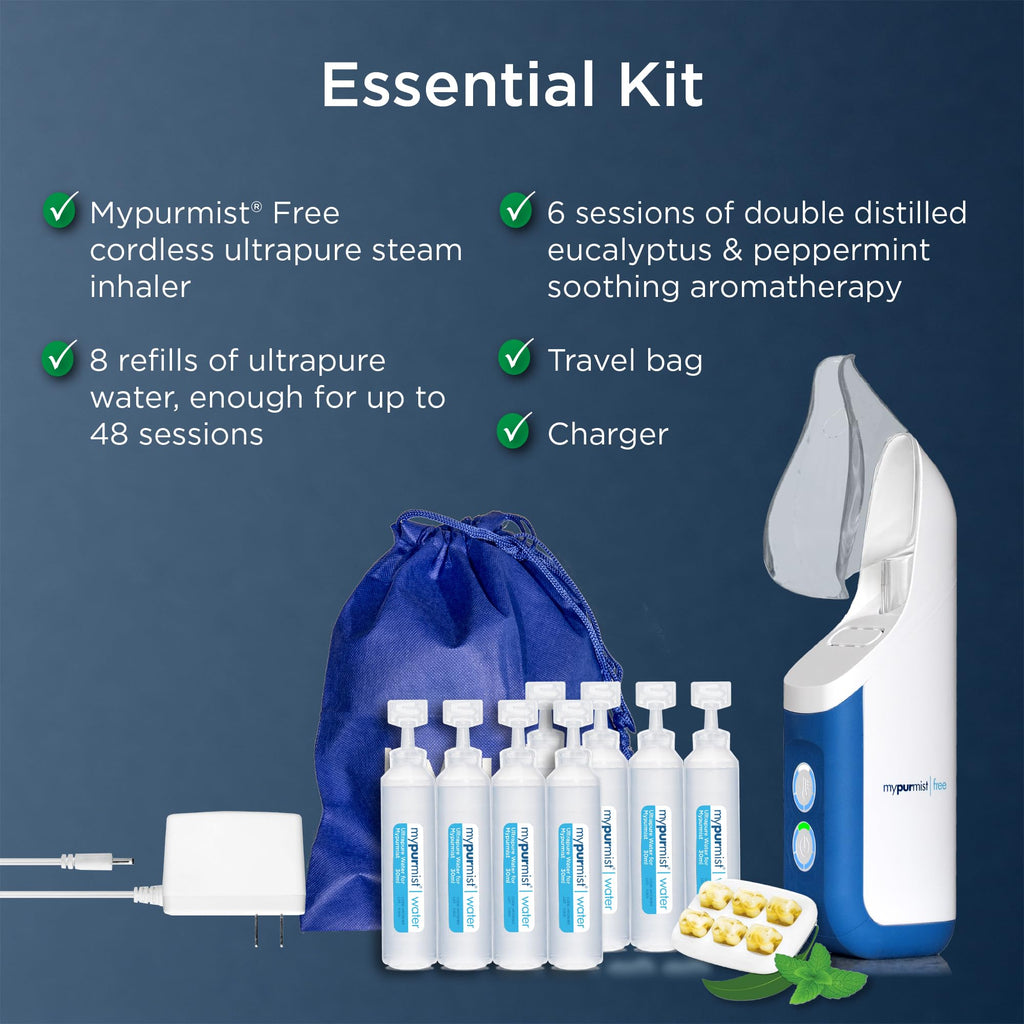 Mypurmist Free Ultrapure Cordless Steam Inhaler – Portable Personal Steam, Humidifier & Vaporizer