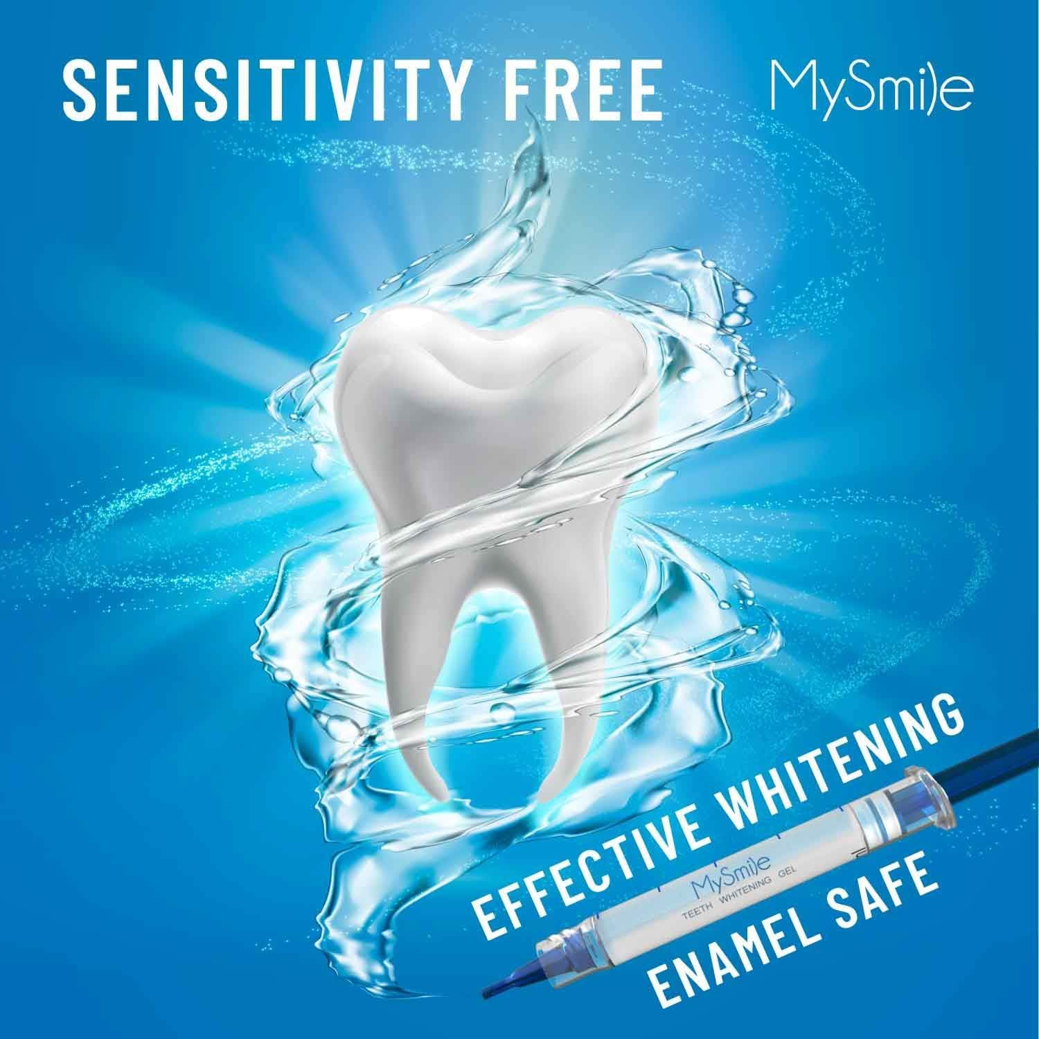 MySmile LED Teeth Whitening Kit - Fast 10-Min Non-Sensitive Whitener