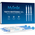 MySmile Teeth Whitening Gel Pen Refill Pack – 3 Non-Sensitive Pens, Deluxe Home Whitening, 10-Min Results