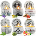 Mystical Scented Candle Gift Set – 6 Large 5.5 oz Celestial Jars with Zodiac Designs