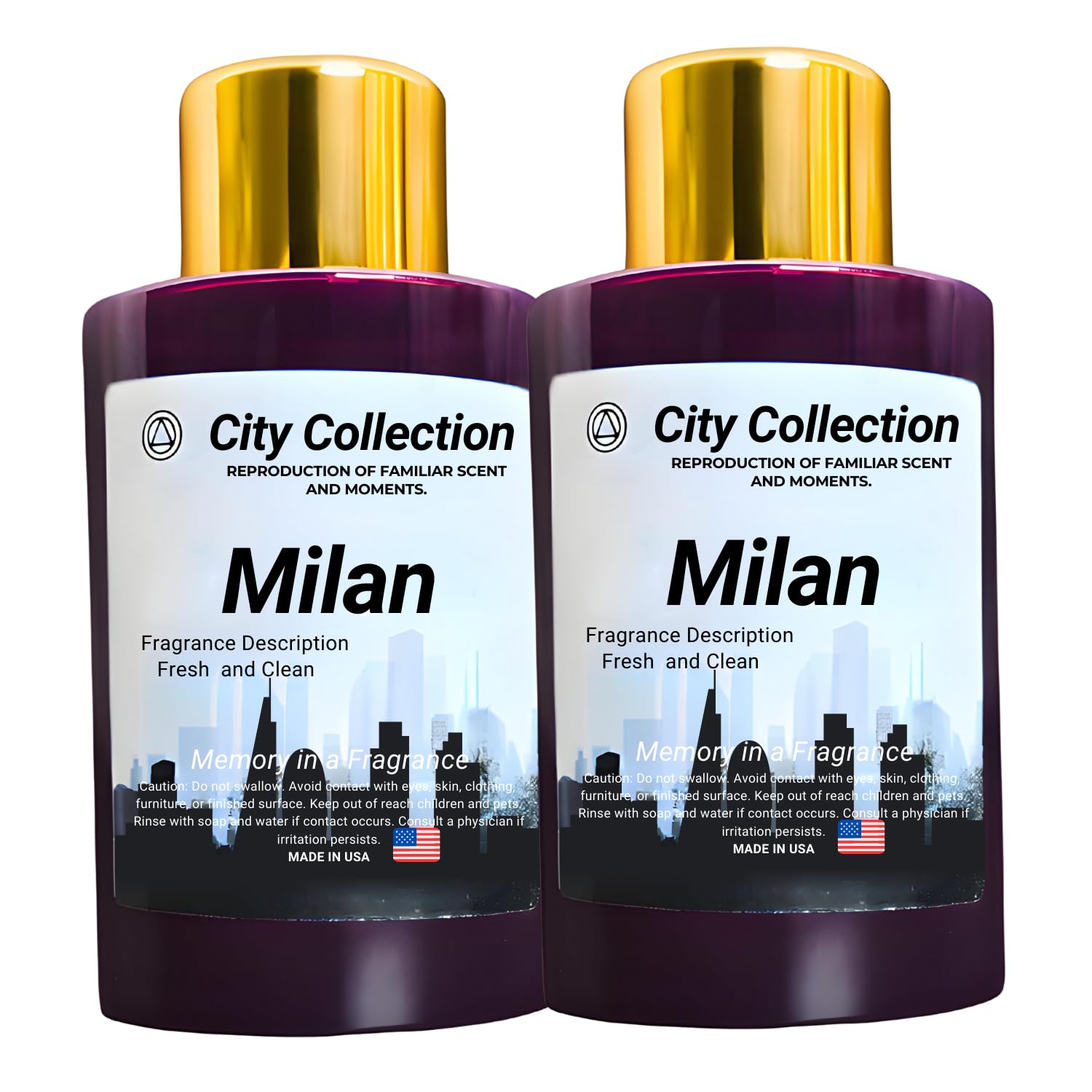 Mystic Romance Milan Aroma Oil Blend – Pack of 2 x 120ml Purple Bottles | Made in USA
