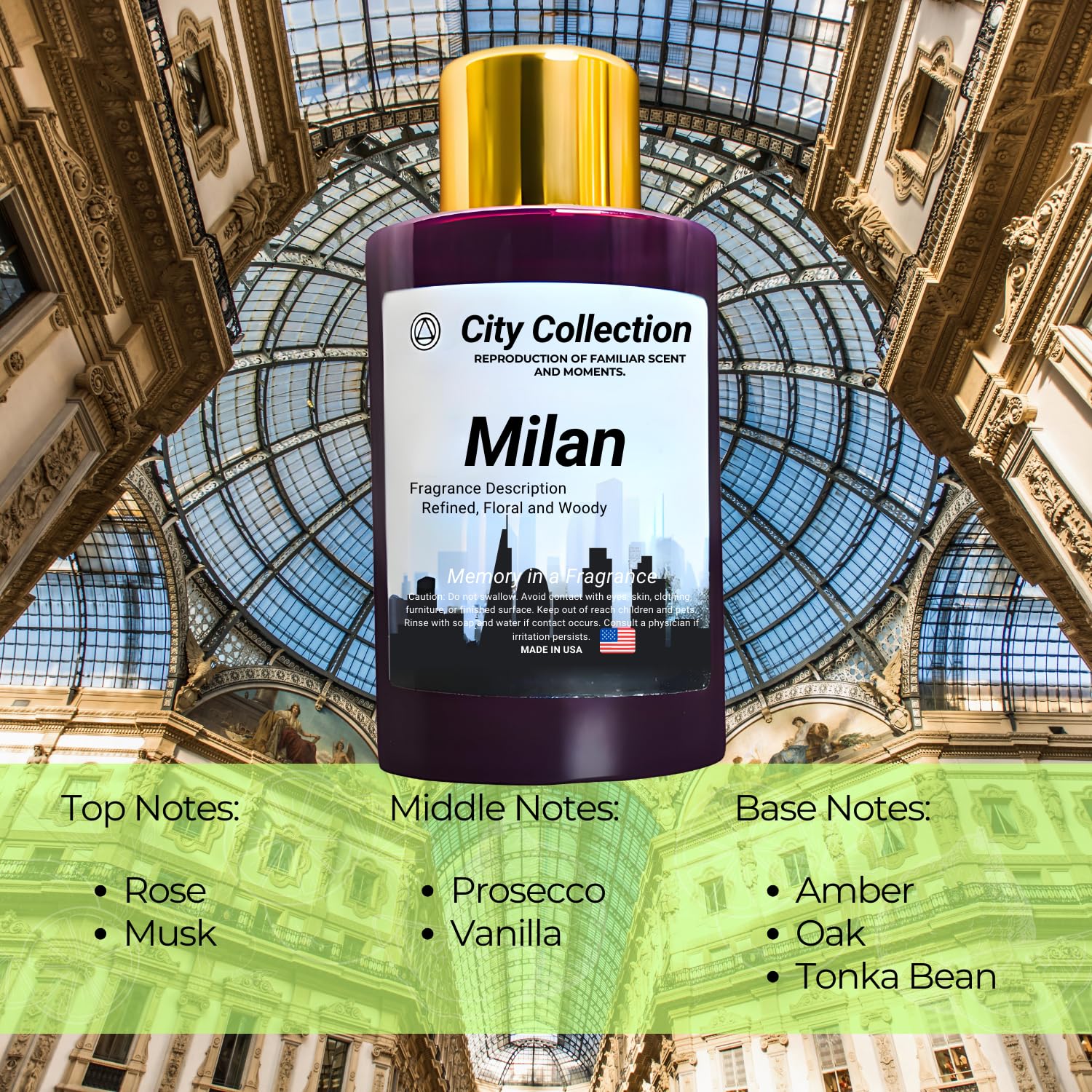 Mystic Romance Milan Aroma Oil Blend – Pack of 2 x 120ml Purple Bottles | Made in USA