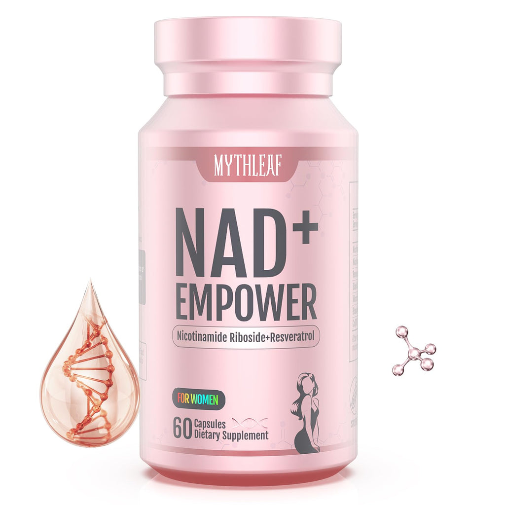 MythLeaf Exclusive NAD+ Supplement for Women,NMN Alternative with Resveratrol, CoQ10,Black Cohosh, Vitamin E for Cellular Health,Enhance Energy, Balance Mood, 60 Capsules,30 Day Supply