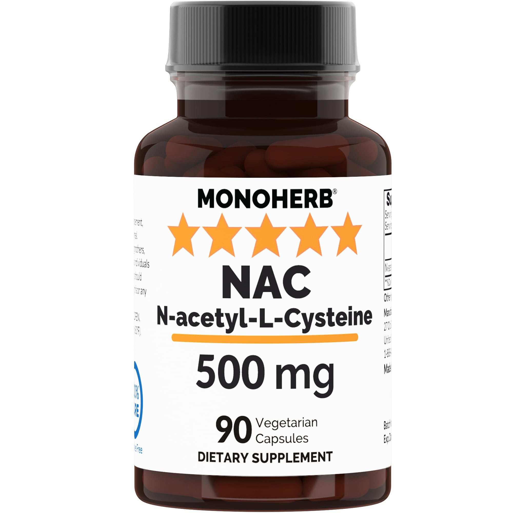 N-Acetyl-L-Cysteine (NAC) 500 mg – 90 Veg Capsules