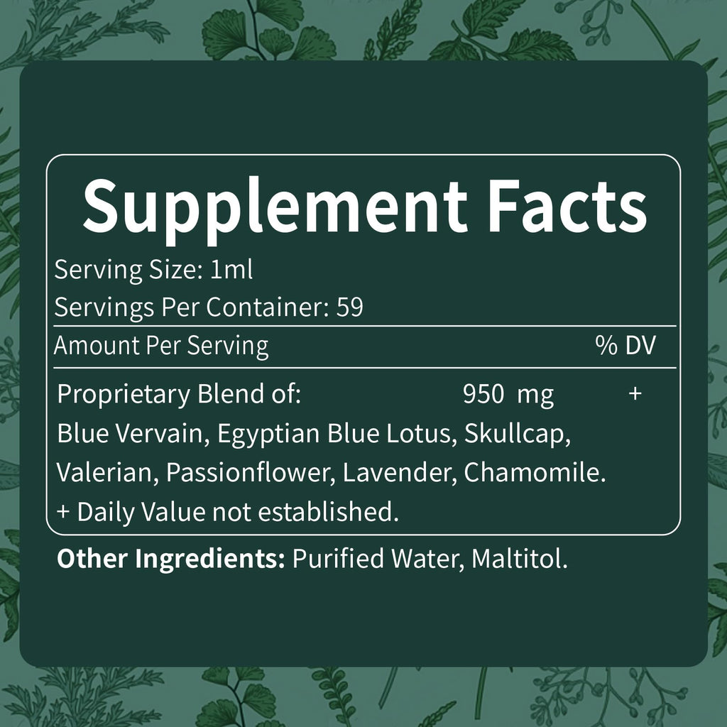 Nabouherb Blue Vervain Drops – 7-in-1 Sleep Support (2oz)