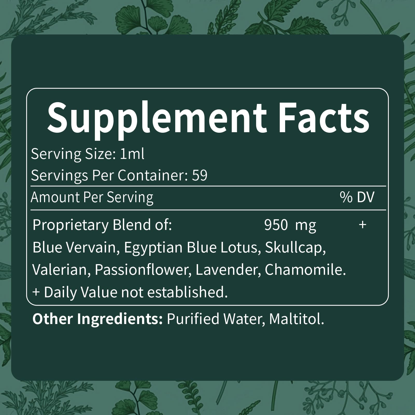 Nabouherb Blue Vervain Drops – 7-in-1 Sleep Support (2oz)