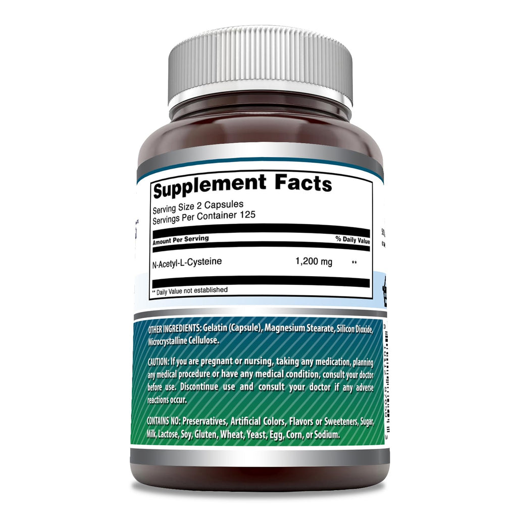 Amazing Formulas NAC Supplement - 600 mg per Serving | 250 Capsules | Non-GMO | Gluten Free | Made in USA