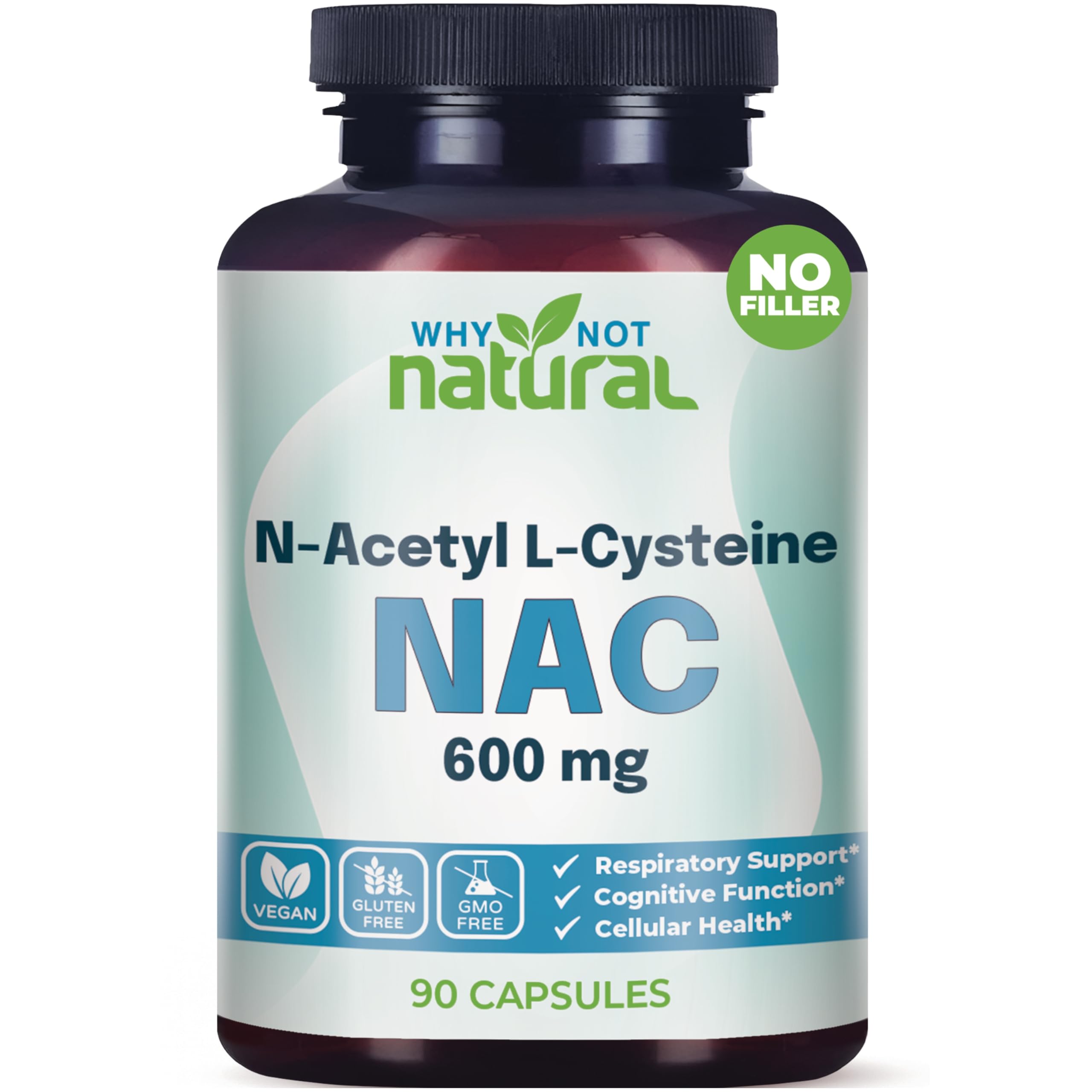 NAC Supplement 600 mg – N-Acetyl Cysteine Capsules | Pure, No Fillers