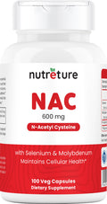 NAC Supplement – N-Acetyl Cysteine 600 mg | Liver Health with Selenium & Molybdenum | 100 Capsules