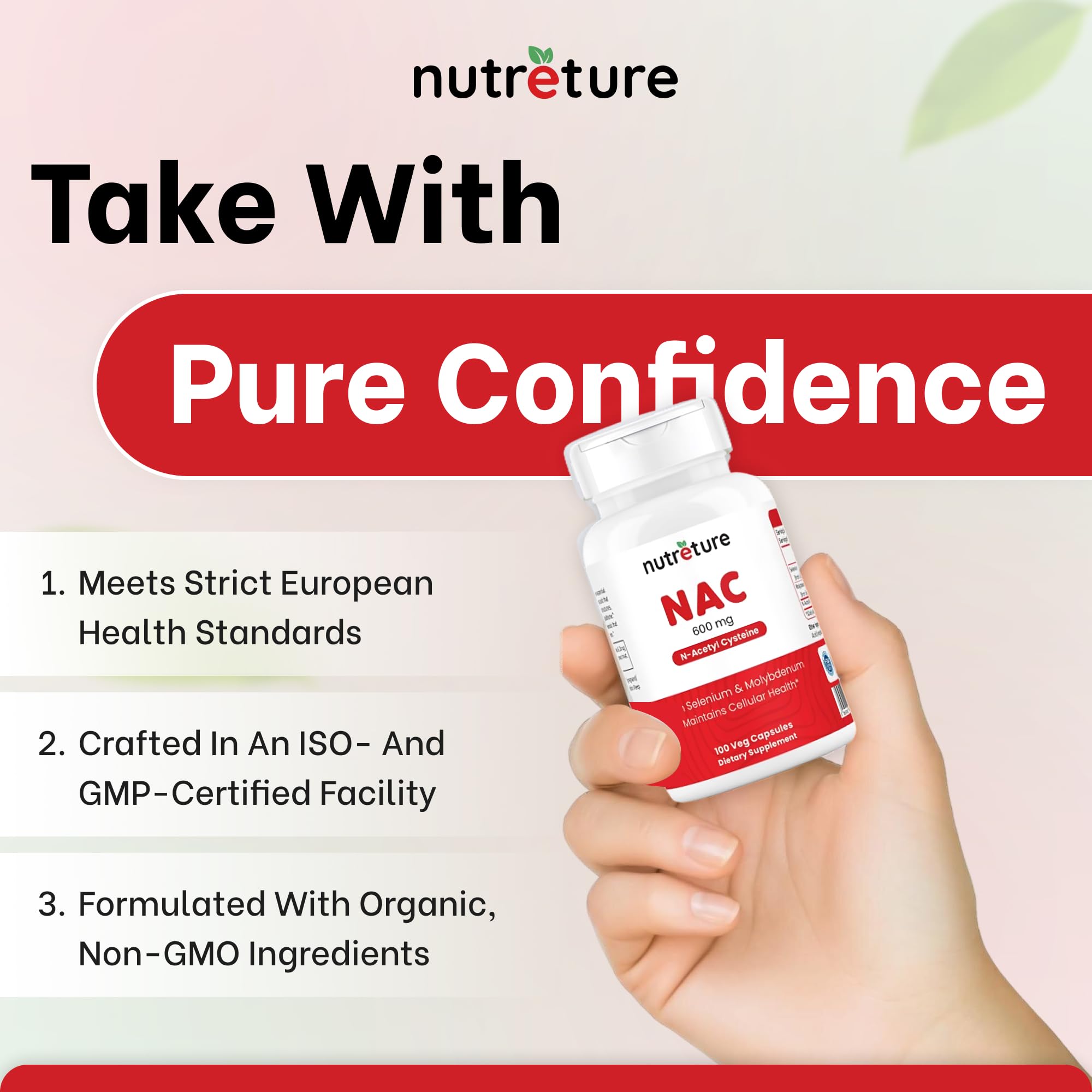 NAC Supplement – N-Acetyl Cysteine 600 mg | Liver Health with Selenium & Molybdenum | 100 Capsules
