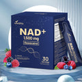 NAD Liquid Supplement 1500mg - Extra Strength NAD+ with Nicotinamide Riboside, Quercetin Phytosome, Resveratrol & PQQ (30 Pack, Berry Flavor)