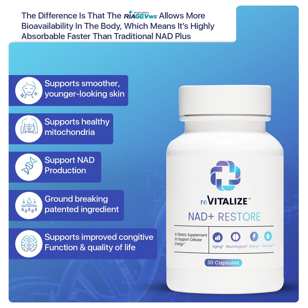 NAD+ Supplement 750mg | Advanced NR for Anti-Aging & Cellular Energy | 30 Servings
