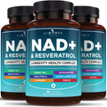 NAD+ Supplement Complex – 300 mg NAD+ with Astaxanthin, Urolithin A, Resveratrol & CoQ10 | 180 Count