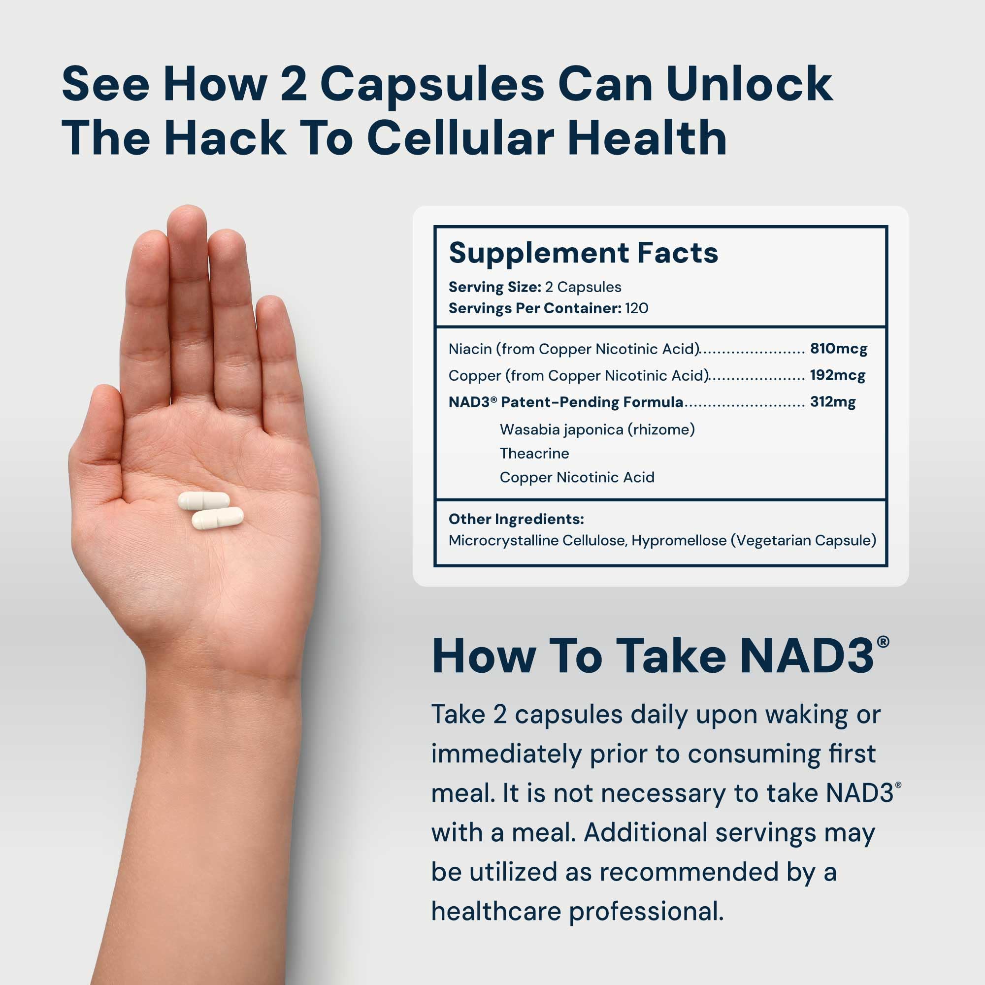 HPN NAD3 Clinical NAD+ Booster – Cellular Health, Energy & Longevity | 240ct