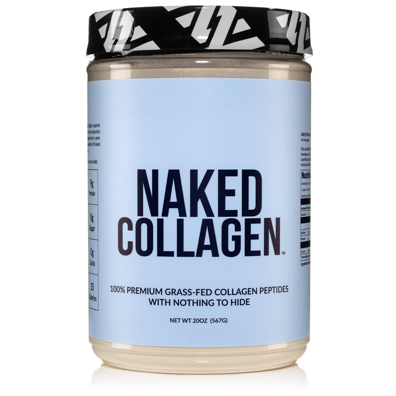 NAKED Collagen Peptides Powder – Pasture-Raised, Unflavored, 60 Servings, 20oz | Paleo, Keto, Gluten Free, Non-GMO