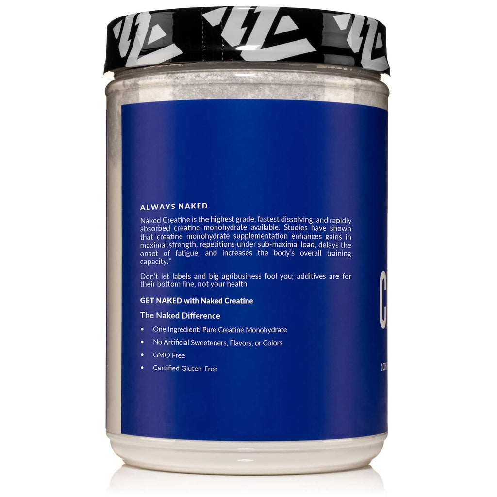 NAKED Pure Creatine Monohydrate – 1000g (200 Servings) – Vegan, Non-GMO, Gluten & Soy Free