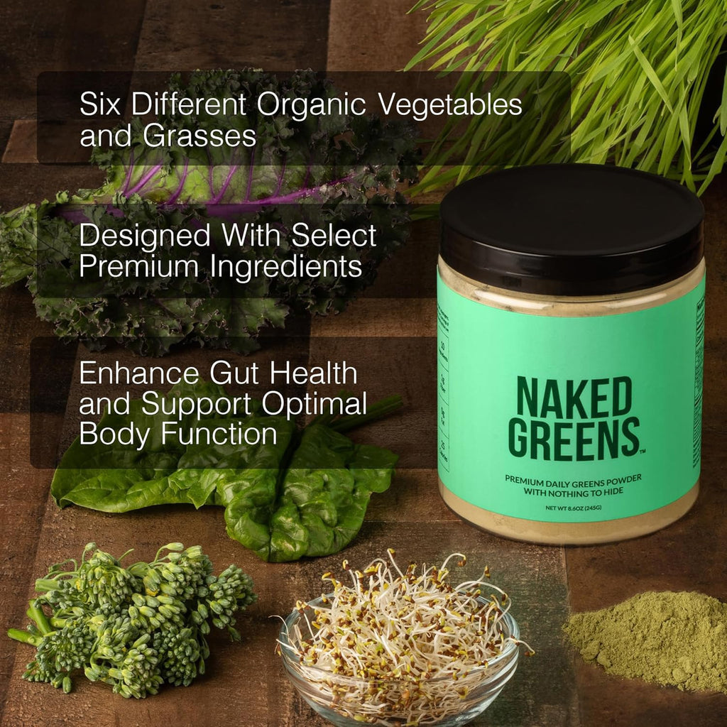 NAKED Super Greens Powder – Organic Greens, 35 Servings, Vegan & Non-GMO