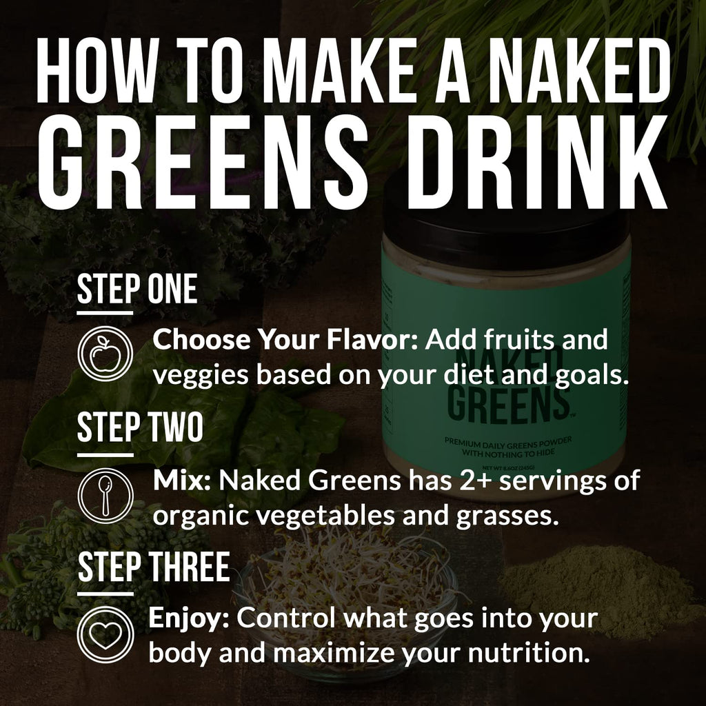 NAKED Super Greens Powder – Organic Greens, 35 Servings, Vegan & Non-GMO