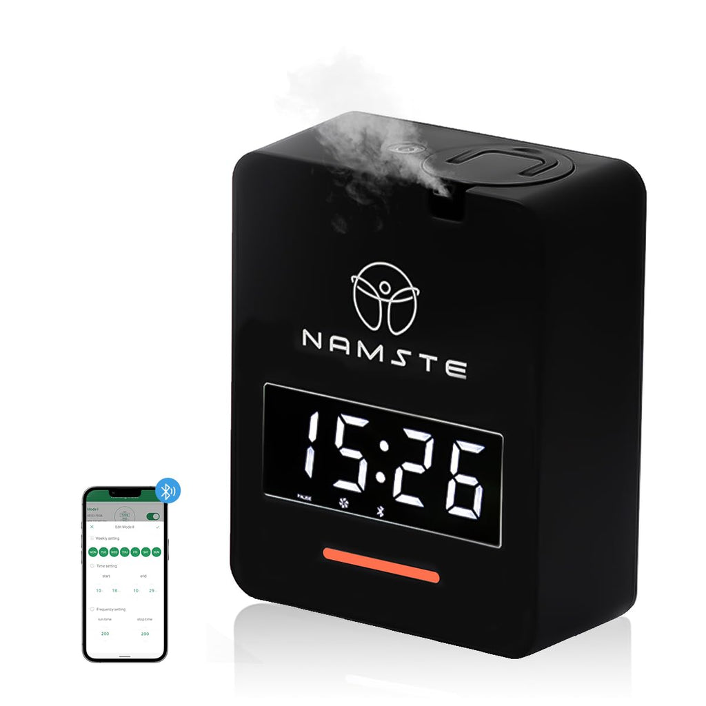 Namste Smart Waterless Diffuser — HVAC Scent Machine with Clock & Bluetooth, 3000 Sq Ft Coverage
