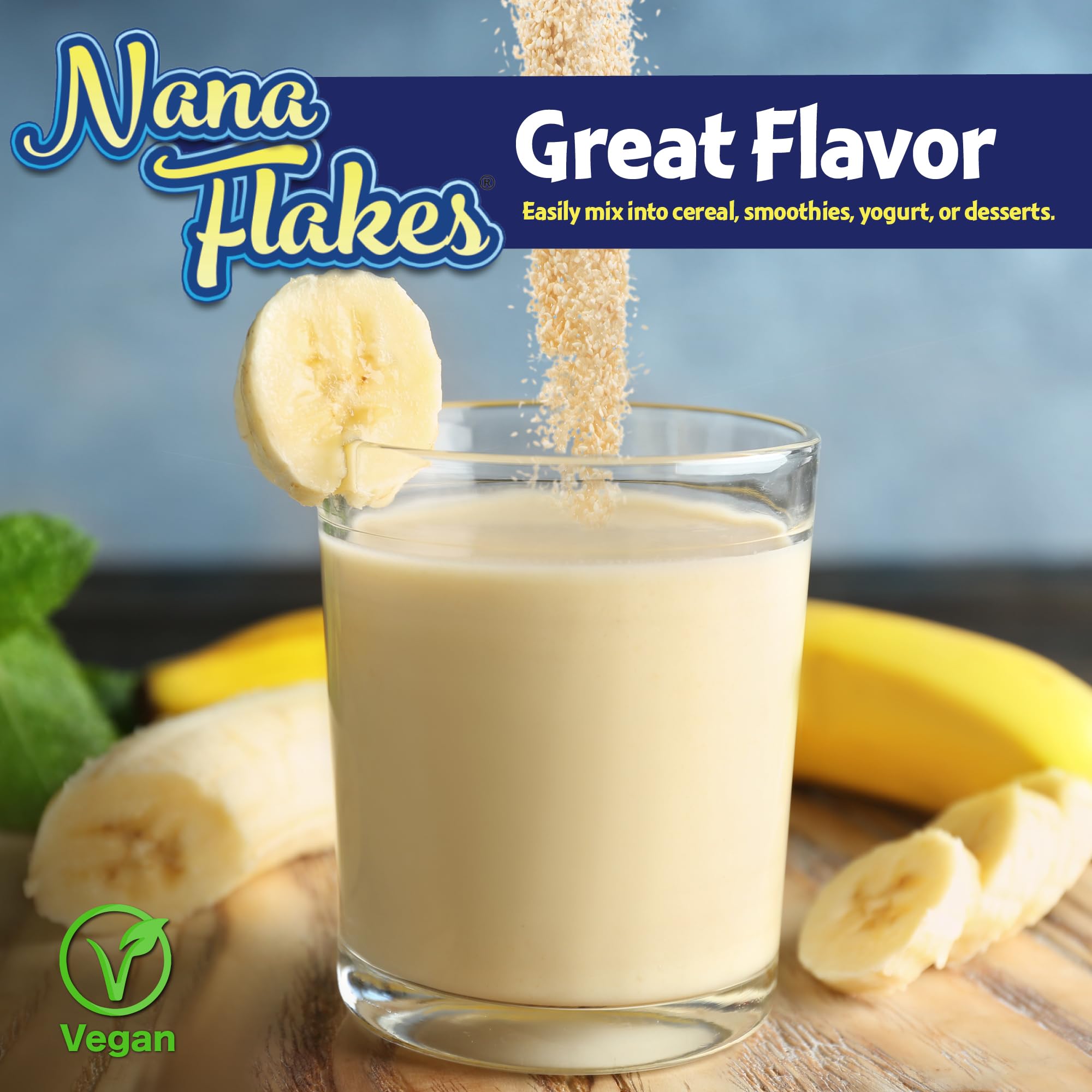 Nutritional Designs Nana Flakes Banana Powder – 100% Natural, Digestive Support (2LB)