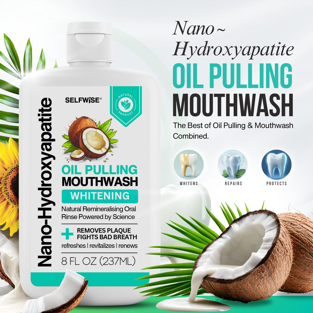 Nano-Hydroxyapatite Oil Pulling Mouthwash – Teeth & Gums, Organic