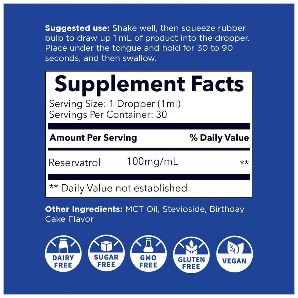 Nanoceutical Nano Liquid Resveratrol – Ultra-Absorption, 30 Servings
