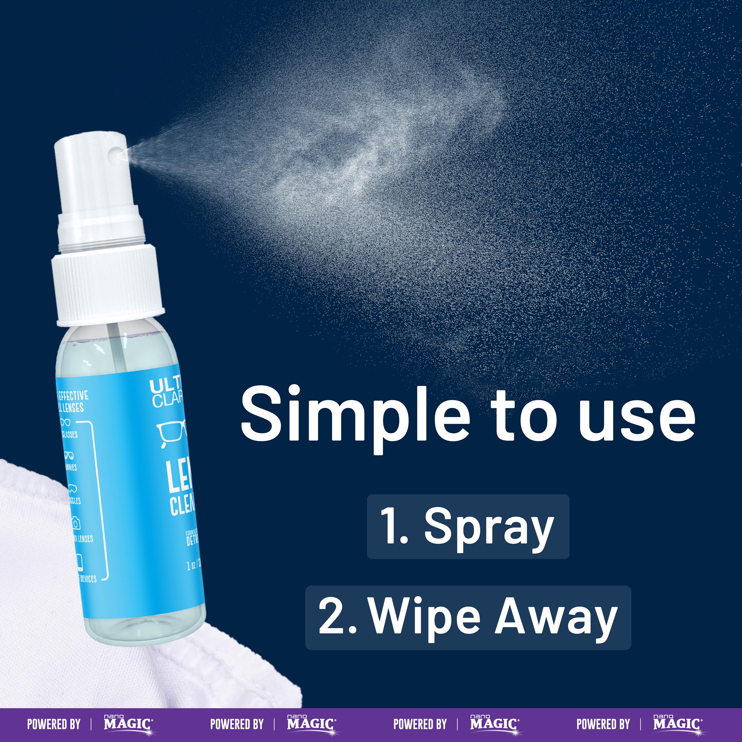 Nano Magic Eyeglass Lens Cleaning Spray 6 oz (3 Pack) – Silicone-Free