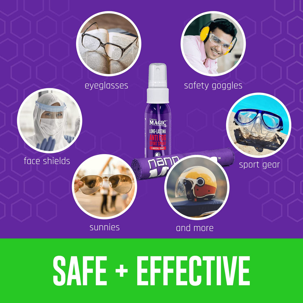 Nano Magic Anti Fog Sport Spray 1oz Travel Kit - No Streaks