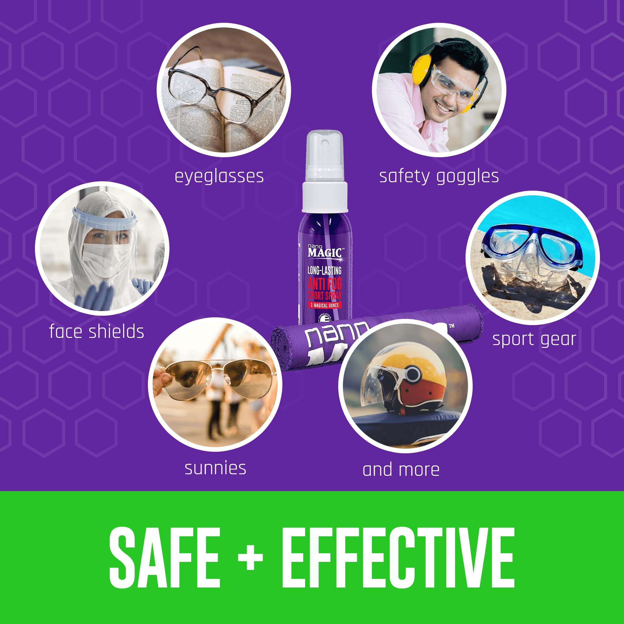 Nano Magic Anti Fog Sport Spray 1oz Travel Kit - No Streaks