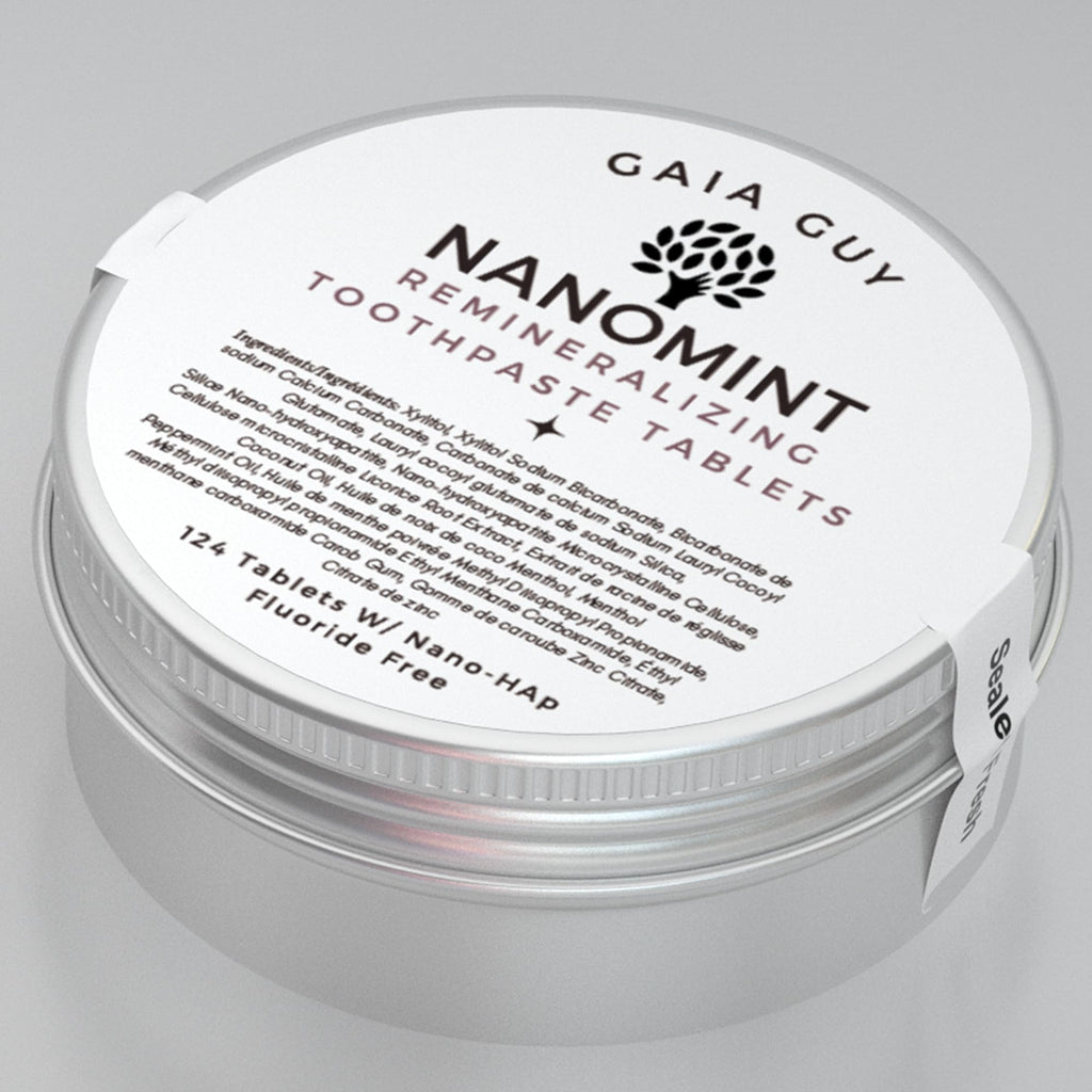 NanoMint - Remineralizing Toothpaste Tablets | Nano Hydroxyapatite | Fluoride-Free | 124 Tabs | Eco-Friendly Travel Tin