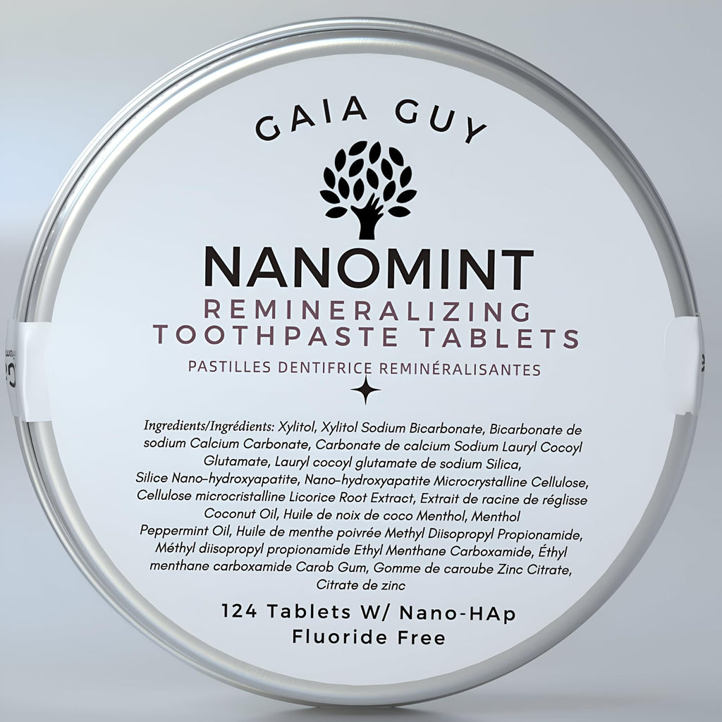 NanoMint - Remineralizing Toothpaste Tablets | Nano Hydroxyapatite | Fluoride-Free | 124 Tabs | Eco-Friendly Travel Tin