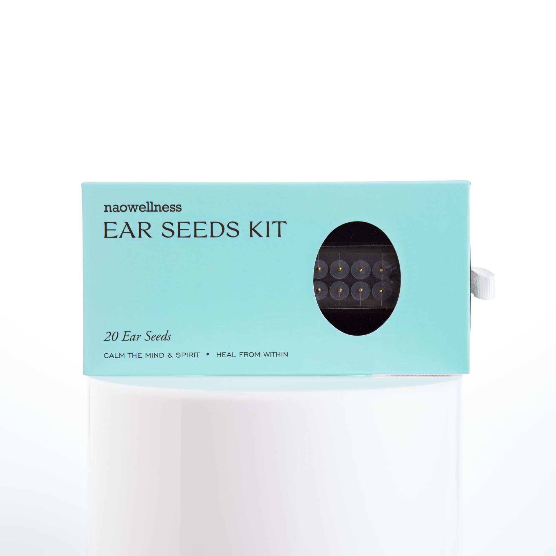 NAO Wellness 24K Gold Ear Seeds – Auriculotherapy Kit (20 Seeds) for Adults & Kids | 40+ Solutions