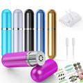 6-Pack Aluminum Nasal Inhalers for Essential Oils – Portable & Refillable